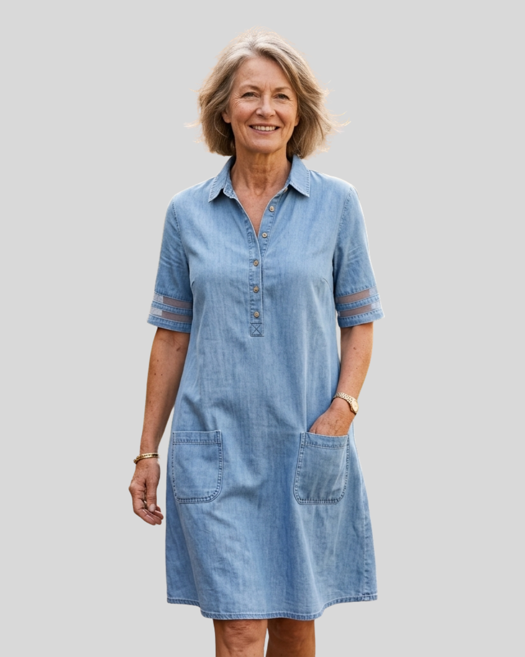 Brittany | Figure Flattering Denim Dress