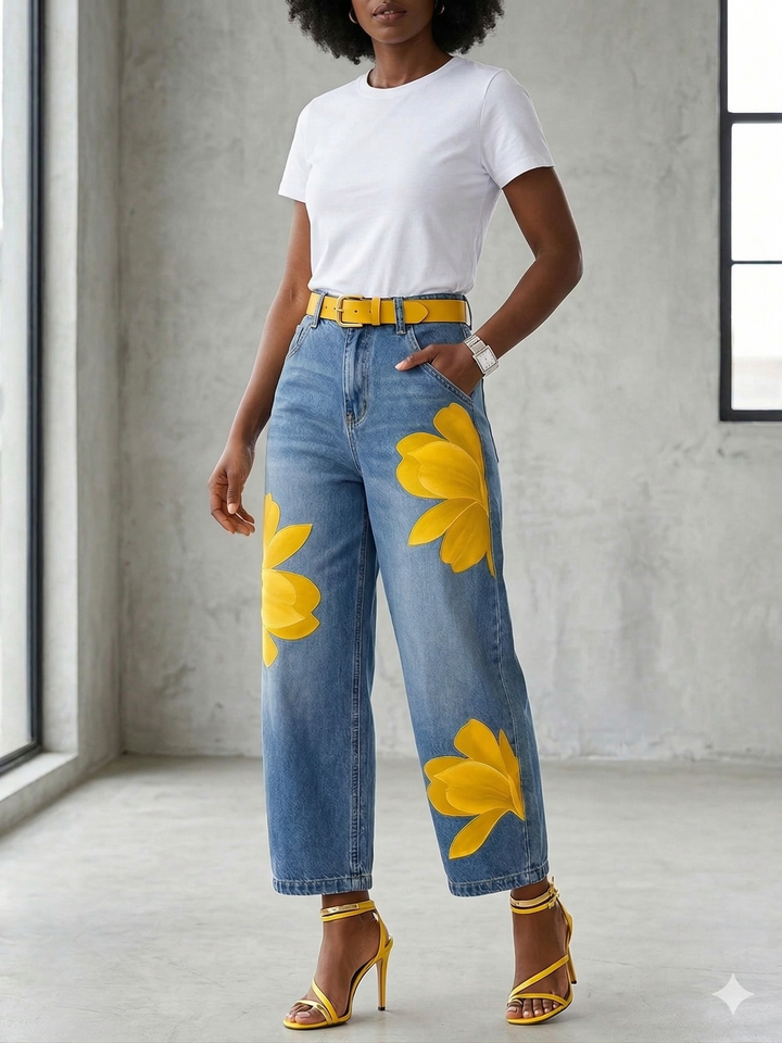 Sophia - Elegant Floral Pants