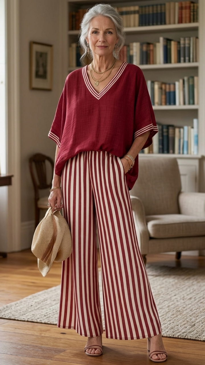 Alira Striped Linen Duo Set