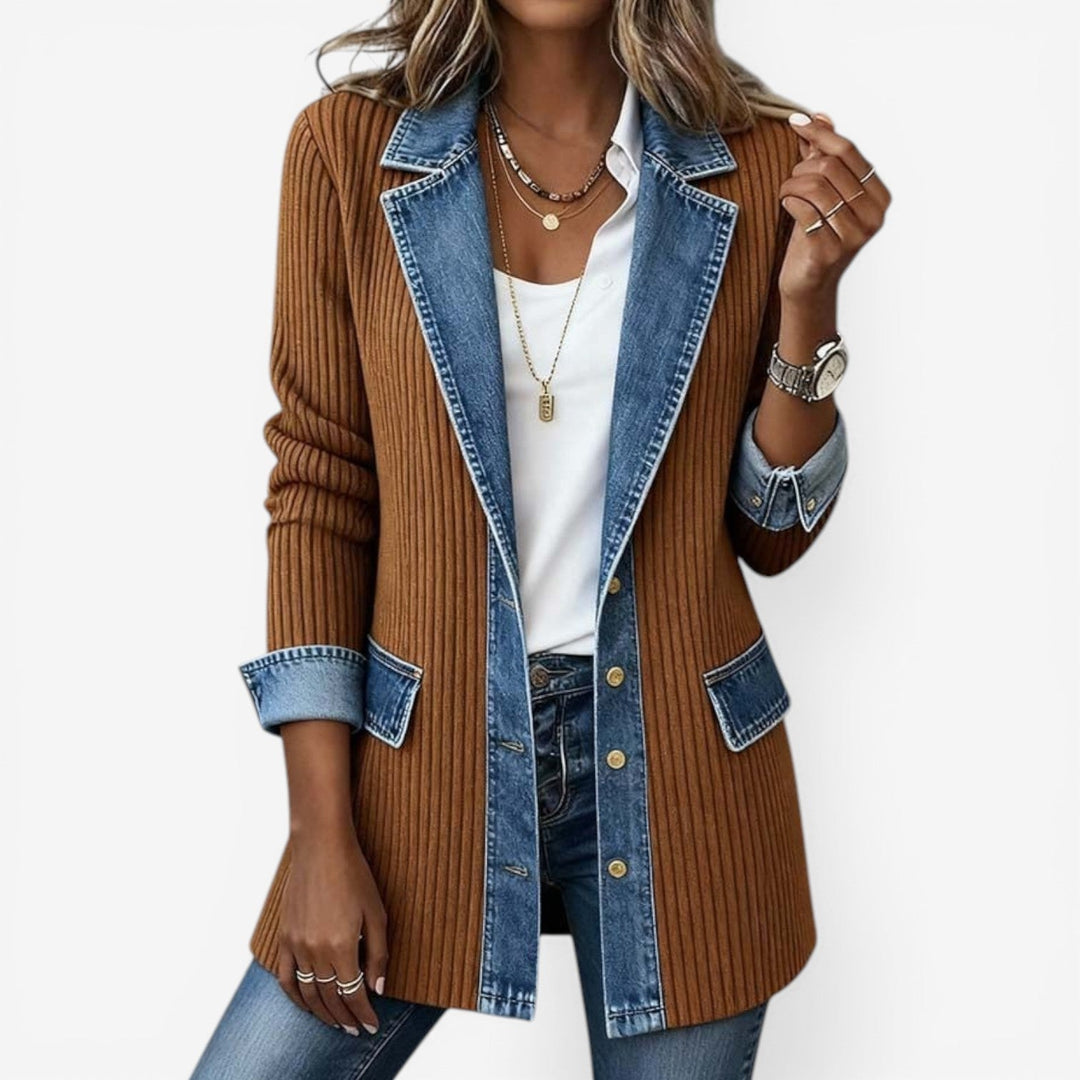 Hannah | Indigo Knit Jacket