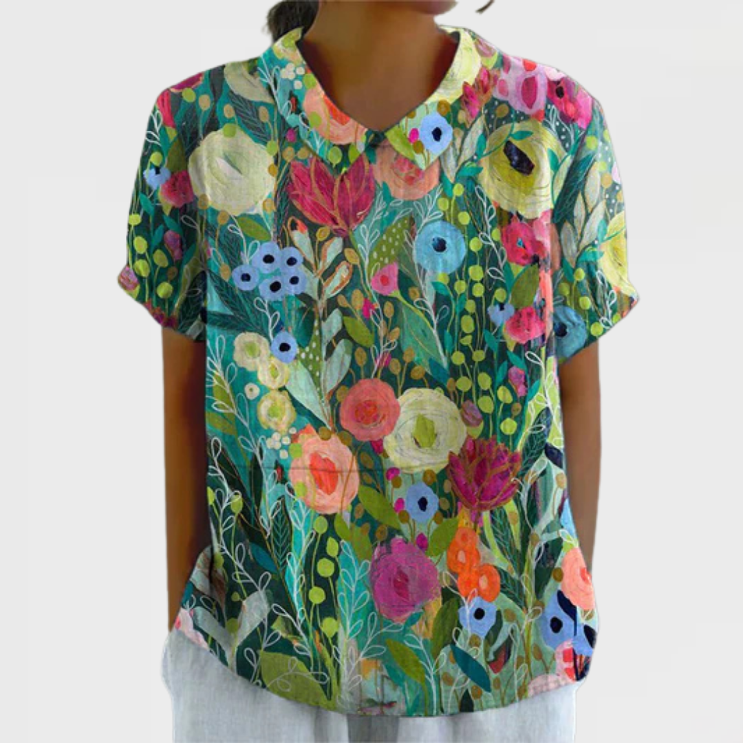 Daisy | Watercolor Floral Blouse