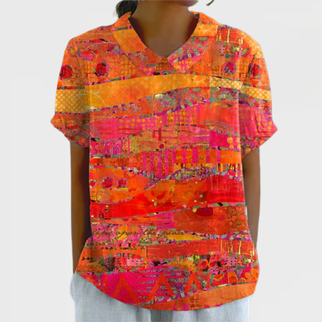 Isla | Abstract Print Blouse