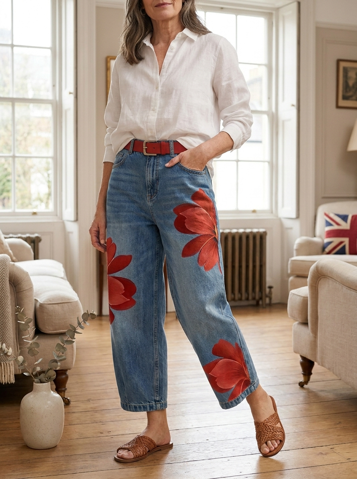 Sophia - Elegant Floral Pants
