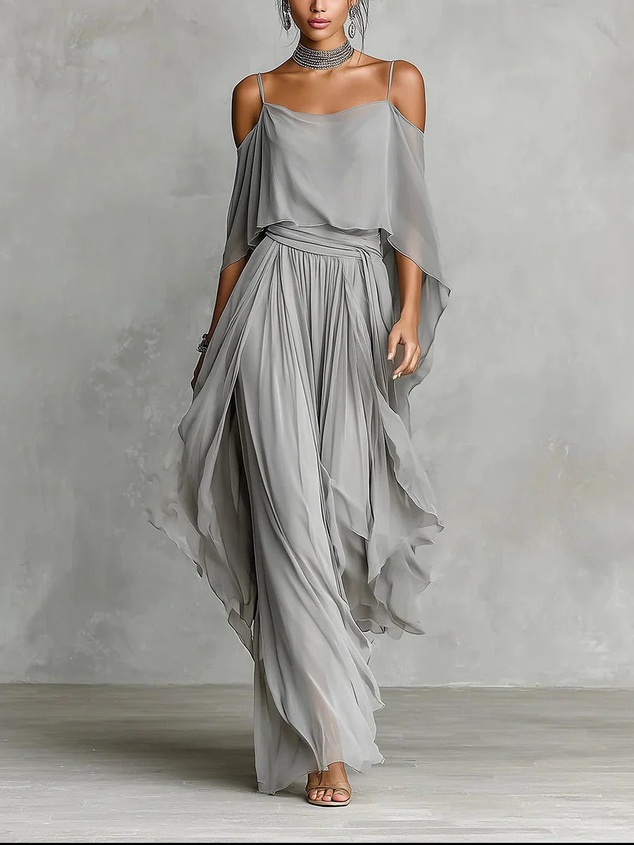 Ivah Off-Shoulder Flowy Set