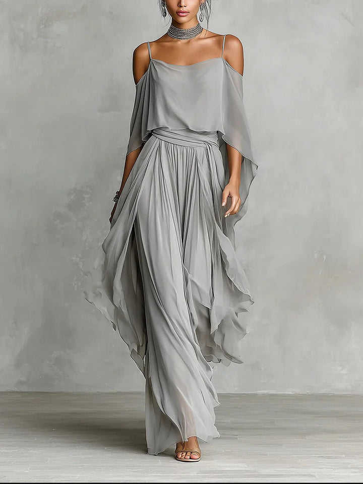 Ivah Off-Shoulder Flowy Set