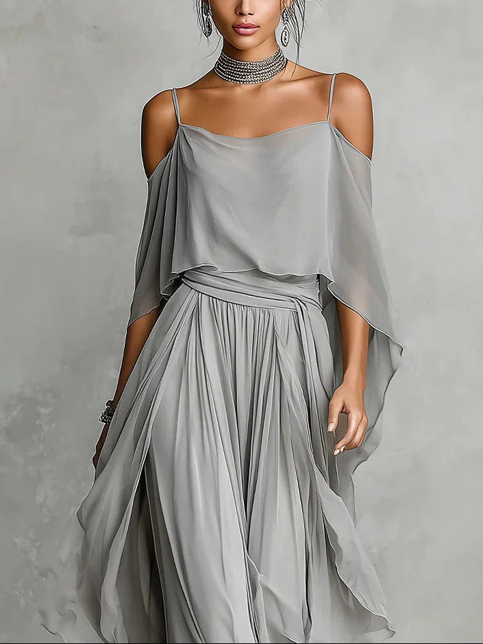 Ivah Off-Shoulder Flowy Set