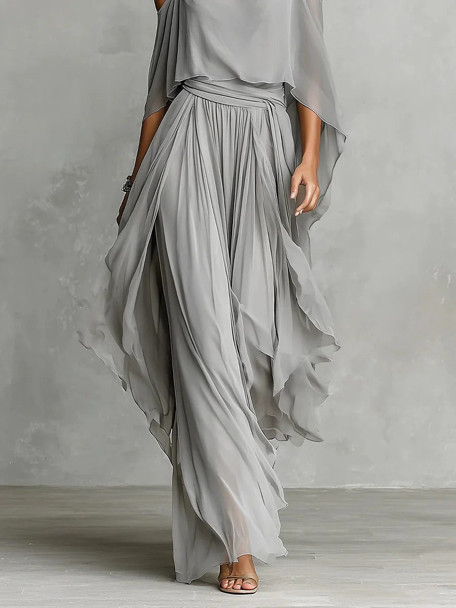 Ivah Off-Shoulder Flowy Set