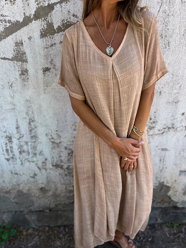 GERALDINE | COMFORTABLE V-NECK DRESS