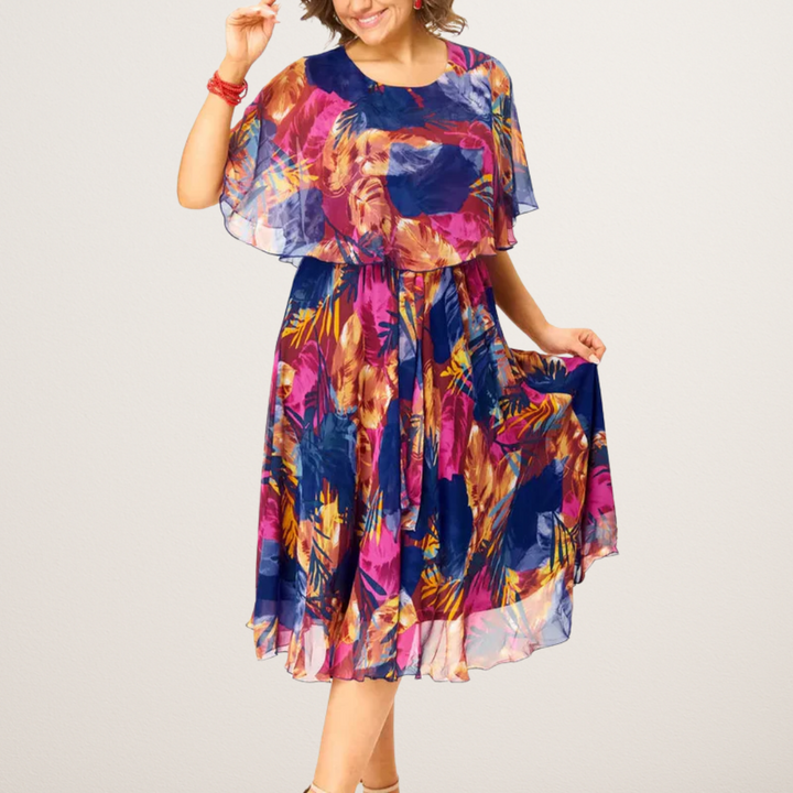 BARBARA | COMFORTABLE PLUS SIZE CHIFFON DRESS
